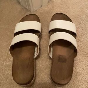 white platform sandals  
